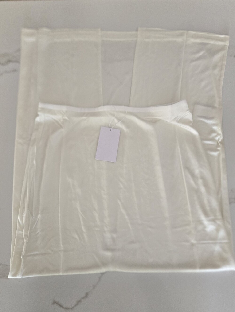 NWT Helmut Lang Cream Slip Skirt